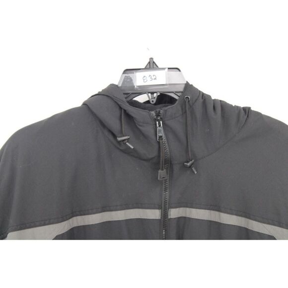 CABELA'S 2XL TALL GRAY/BLACK FLEECE LINED HOODED COAT ZIP FRONT MENS - Picture 2 of 8